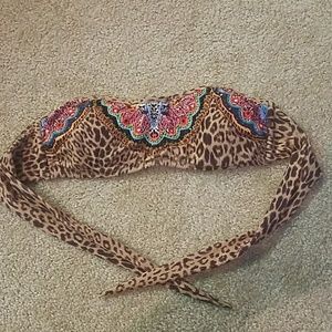 Pilyq embellished cheetah top